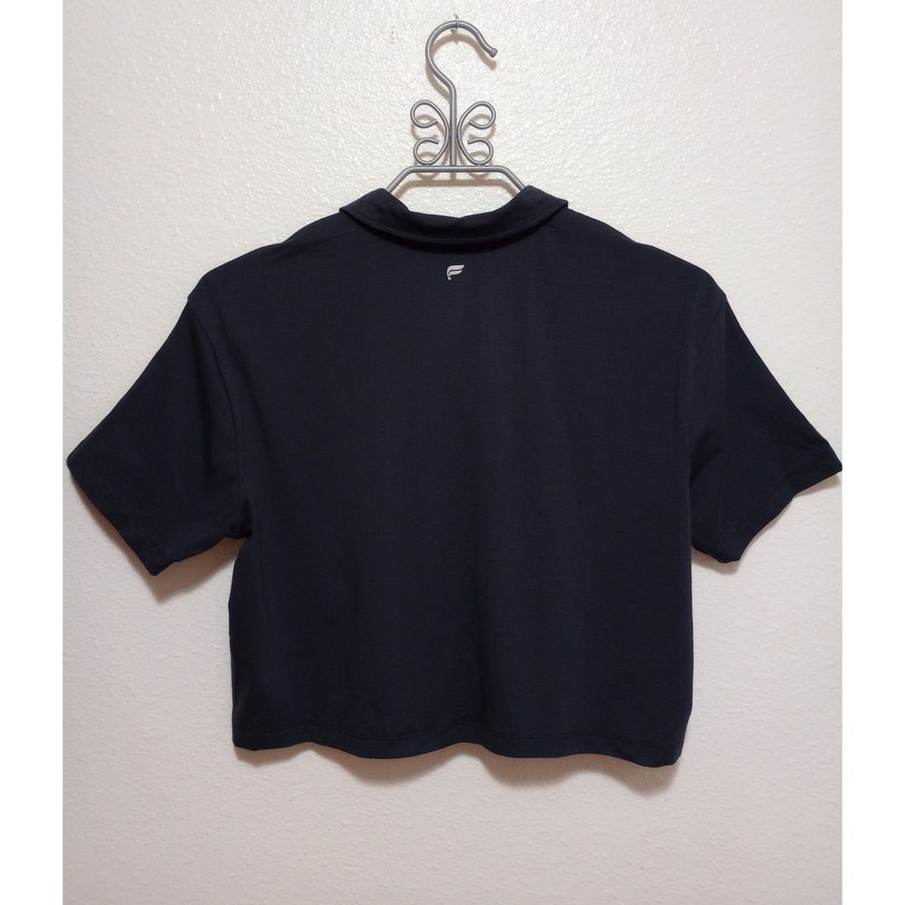 Fabletics Crop Top Blue Athletic Chic Comfortable Collared Womens SZ Small - Picture 2 of 6